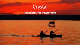  Presentation with hungary travel - PPT layouts with beautiful-orange-sunset-at-balaton background and a crimson colored foreground