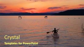  Presentation with hungary travel - Presentation theme consisting of beautiful-orange-sunset-at-balaton background and a violet colored foreground