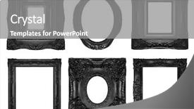  Presentation with metal frames frame and steel - Slide set with beautiful ornate frames background and a gray colored foreground