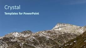  Presentation with nobody - Presentation theme with beautiful-panorama-of-the-gotthard background and a ocean colored foreground