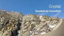  Presentation with nobody - Presentation theme enhanced with beautiful-panorama-of-the-gotthard background and a teal colored foreground