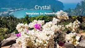  Presentation with thailand - Presentation theme featuring beautiful-panorama-on-koh-phi background and a teal colored foreground