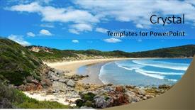  Presentation with australian bush - Presentation theme consisting of beautiful panoramic photo of australian background and a light blue colored foreground