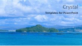  Presentation with atlantic - Presentation theme consisting of beautiful-panoramic-view-of-atlantic background and a light blue colored foreground