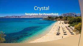  Presentation with panoramic - Colorful presentation theme enhanced with beautiful-panoramic-view-on-one backdrop and a teal colored foreground