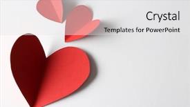  Presentation with hearts - Presentation having hearts on white paper background background and a white colored foreground