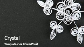  Presentation with black paper - Slide deck consisting of beautiful paper snowflake on black background and a dark gray colored foreground
