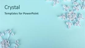  Presentation with snowflakes - Slides with beautiful paper snowflakes on blue background and a sky blue colored foreground