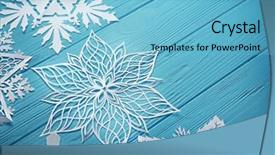  Presentation with snowflakes - Presentation theme having beautiful-paper-snowflakes-on-color background and a light blue colored foreground