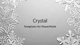  Presentation with snowflakes - PPT theme with beautiful paper snowflakes on light background and a light gray colored foreground