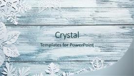  Presentation with snowflakes - Audience pleasing PPT theme consisting of beautiful-paper-snowflakes-on-wooden backdrop and a lemonade colored foreground