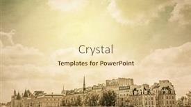  Presentation with sunshine - Cool new PPT theme with beautiful parisian sunshine streets view france europe backdrop and a lemonade colored foreground