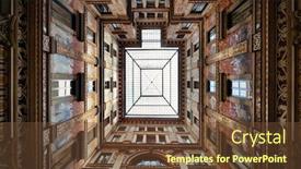  Presentation with rome italy - PPT theme enhanced with beautiful-patio-ceiling-with-decoration background and a tawny brown colored foreground