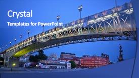  Presentation with amsterdam historical beautiful view - Theme consisting of beautiful patriarchal bridge and view background and a cobalt blue colored foreground