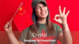  Presentation with communist china - Amazing presentation theme having beautiful-patriotic-woman-wearing-t backdrop and a tawny brown colored foreground