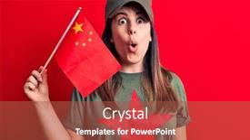  Presentation with communist china - Audience pleasing presentation design consisting of beautiful-patriotic-woman-wearing-t backdrop and a red colored foreground