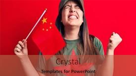 Presentation with communist china - PPT layouts having beautiful-patriotic-woman-wearing-t background and a red colored foreground