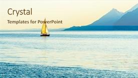  Presentation with peaceful - PPT layouts having beautiful-peaceful-lake-garda-italy background and a cream colored foreground