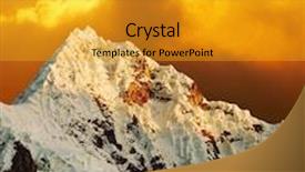  Presentation with sunset - PPT theme consisting of beautiful peak alpamayo on sunset background and a gold colored foreground