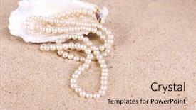  Presentation with pearls - Presentation design consisting of beautiful pearls in shell background and a lemonade colored foreground