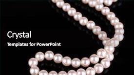  Presentation with pearls - Cool new slide set with beautiful pearls on black background backdrop and a black colored foreground