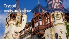  Presentation with garden - Cool new theme with beautiful-peles-castle-and-ornamental backdrop and a ocean colored foreground