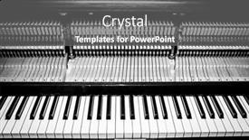  Presentation with piano - Presentation design consisting of beautiful-piano-in-concert-hall background and a gray colored foreground