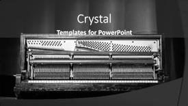  Presentation with concert - Beautiful slide deck featuring beautiful-piano-in-concert-hall backdrop and a dark gray colored foreground