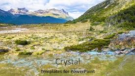  Presentation with trail - Colorful PPT layouts enhanced with beautiful-picture-of-brook backdrop and a yellow colored foreground