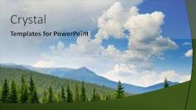  Presentation with pine trees - Presentation design consisting of beautiful-pine-trees-on-background background and a  colored foreground