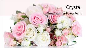  Presentation with pink rose - PPT layouts having beautiful pink and white roses background and a lemonade colored foreground