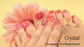  Presentation with abstract beautiful black pink glitter - Colorful slide set enhanced with beautiful pink manicure and pedicure backdrop and a  colored foreground