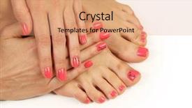  Presentation with manicure - Cool new PPT layouts with beautiful pink manicure and pedicure backdrop and a  colored foreground