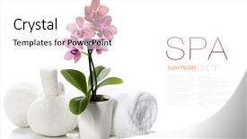  Presentation with pink white - Amazing theme having beautiful pink orchid over white backdrop and a white colored foreground