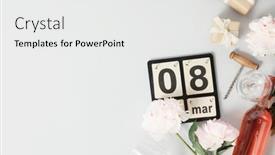  Presentation with peony - Theme featuring beautiful-pink-peony-flowers-gifts background and a white colored foreground