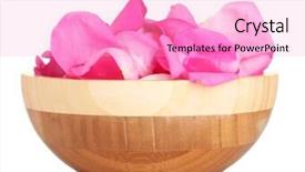  Presentation with pink rose petals - Presentation theme with drilling green icon background and a shamrock green colored foreground