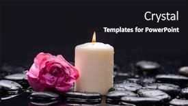  Presentation with stones - Amazing presentation design having beautiful-pink-rose-with-candle backdrop and a black colored foreground