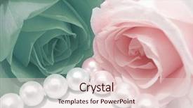  Presentation with pearls - Presentation theme featuring beautiful pink rose with pearls background and a lemonade colored foreground