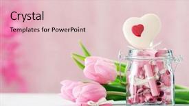  Presentation with abstract beautiful black pink glitter - Cool new slides with beautiful pink tulips with jar backdrop and a lemonade colored foreground