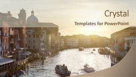  Presentation with canal - Cool new PPT layouts with beautiful places - grand canal in venice italy backdrop and a  colored foreground