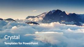  Presentation with foggy - PPT theme with beautiful places - great view of the foggy background and a teal colored foreground