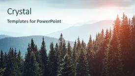  Presentation with woods - PPT theme with beautiful places - magic view on the mysterious background and a sky blue colored foreground