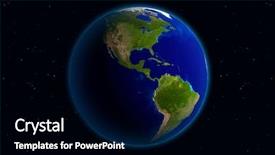  Presentation with america - Cool new presentation with beautiful planet earth viewing america backdrop and a black colored foreground