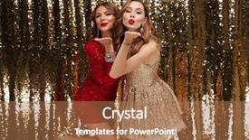  Presentation with sparkly - Cool new presentation theme with beautiful playful women in spark backdrop and a coral colored foreground