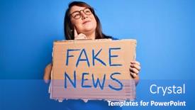  Presentation with journalism - PPT theme featuring beautiful-plus-size-woman-holding background and a teal colored foreground