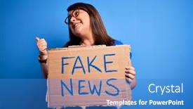  Presentation with journalism - PPT theme having beautiful-plus-size-woman-holding background and a teal colored foreground