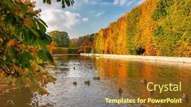  Presentation with public - PPT layouts enhanced with beautiful-pond-with-ducks background and a  colored foreground