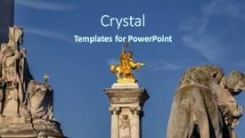  Presentation with paris france - Slide set featuring beautiful-pont-alexandre-iii-bridge background and a ocean colored foreground