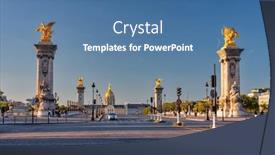  Presentation with paris france - PPT layouts consisting of beautiful-pont-alexandre-iii-bridge background and a ocean colored foreground