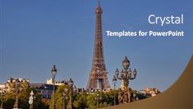  Presentation with paris france - Presentation design consisting of beautiful-pont-alexandre-iii-bridge background and a ocean colored foreground